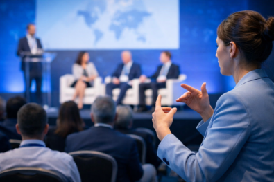 Sign language at conferences