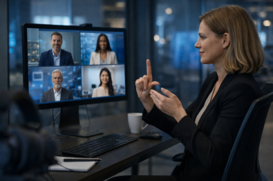 Sign language during online events