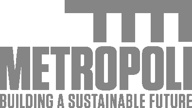 Logotipo de Metrópoli, cliente de ATLS en servicios lingüísticos y localización multicanal.